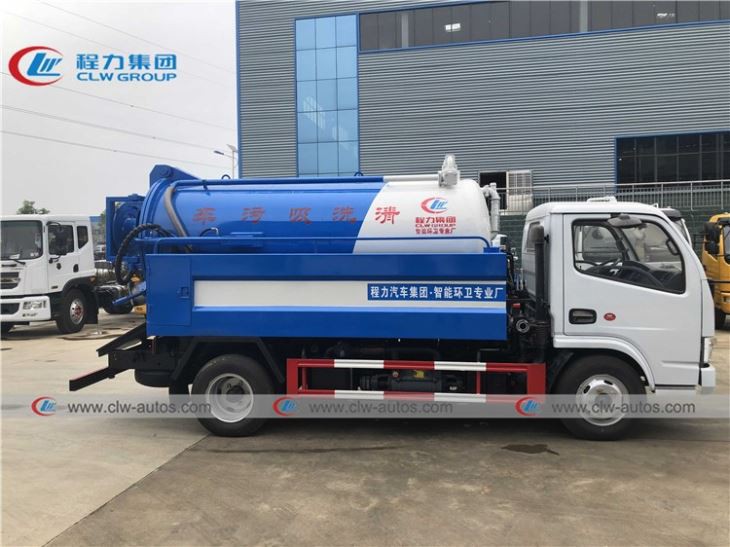 Dongfeng 6CBM Combined Sewage Suction High Pressure Jetting Truck