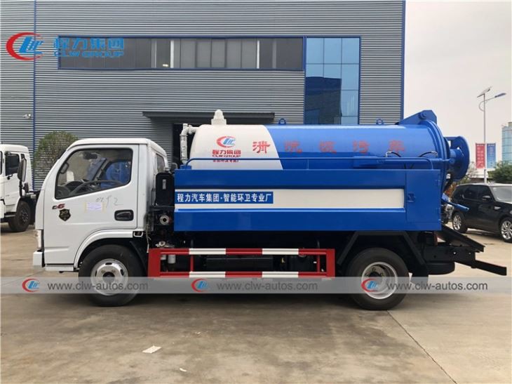 Dongfeng 6CBM Combined Sewage Suction High Pressure Jetting Truck