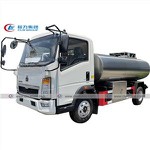 10, 000liters Sinotruk Howo Stainless Steel Fresh Milk Delivery Tanker Truck