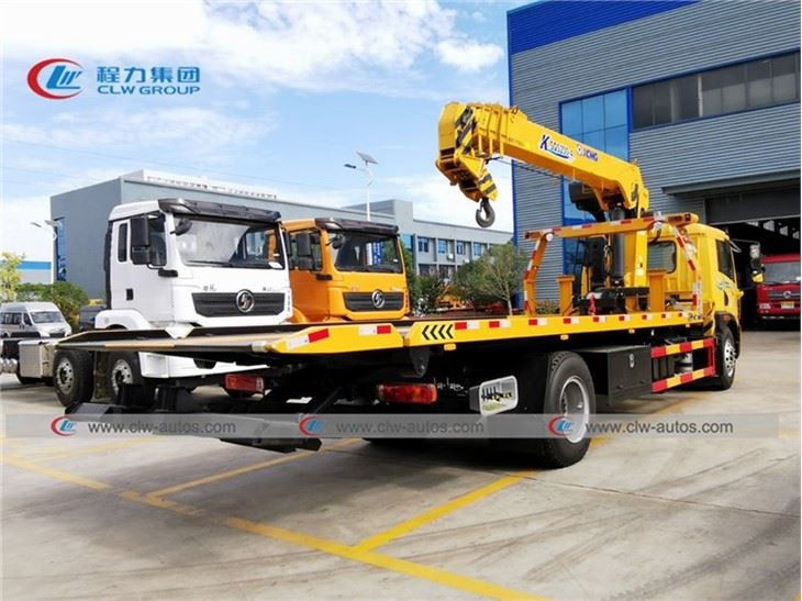 10Ton FAW Flatbed Wrecker Truck XCMG 8Ton Crane