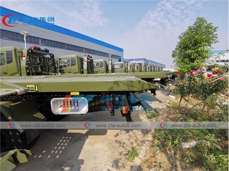 Military Army Use 8Ton Dongfeng Kingrun Flatbed Wrecker Tow Truck