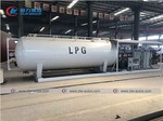 15,000liters 7.5mt Cooking Gas Cylinder Filling Tank Plant 15cbm LPG Skid Station