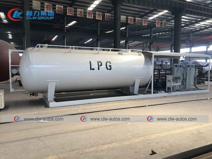 15,000liters 7.5mt Cooking Gas Cylinder Filling Tank Plant 15cbm LPG Skid Station