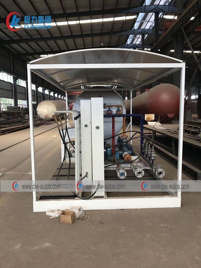 15,000liters 7.5mt Cooking Gas Cylinder Filling Tank Plant 15cbm LPG Skid Station