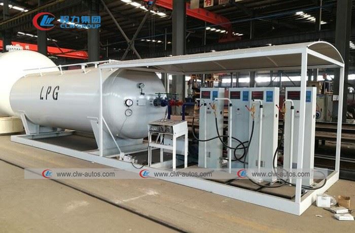 15,000liters 7.5mt Cooking Gas Cylinder Filling Tank Plant 15cbm LPG Skid Station