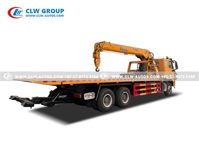 16Tons Flatbed Towing Truck With Crane