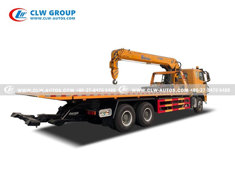 Flatbed Tow Truck With Crane