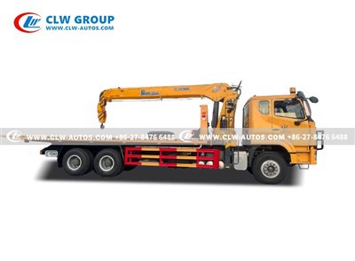 16Tons Flatbed Towing Truck With Crane