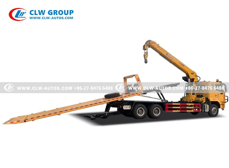 Flatbed Tow Truck With Crane