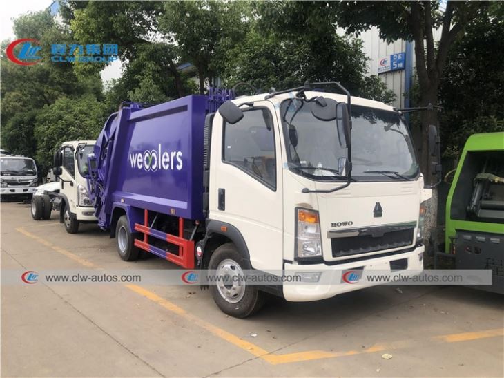 Sinotruk Howo 4ton 6CBM Compressed Garbage Truck