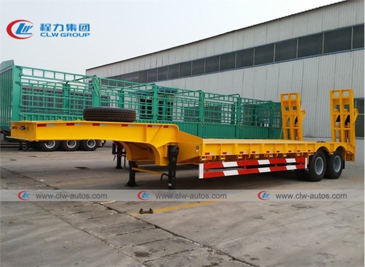 2 Axle 40Tons Lowbed Semi Trailer