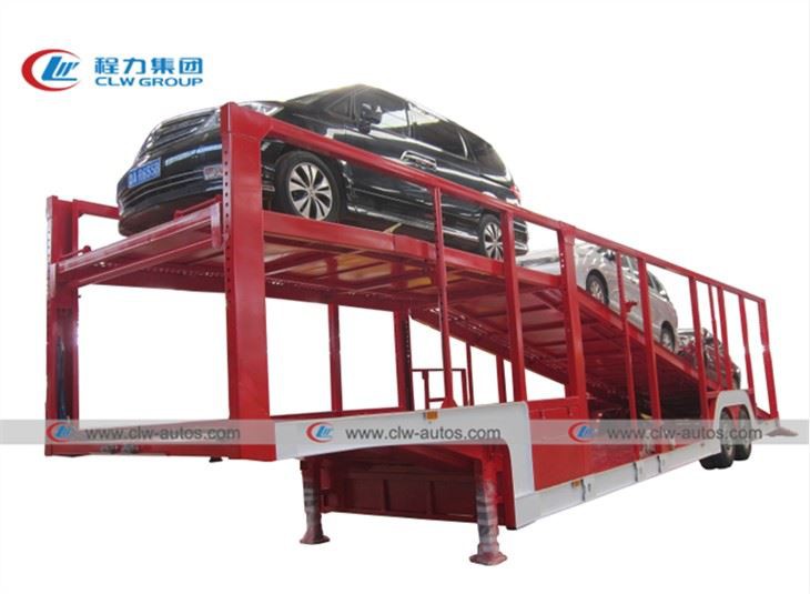 2 Axle 6 Or 8 Cars Carrier Semi Trailer