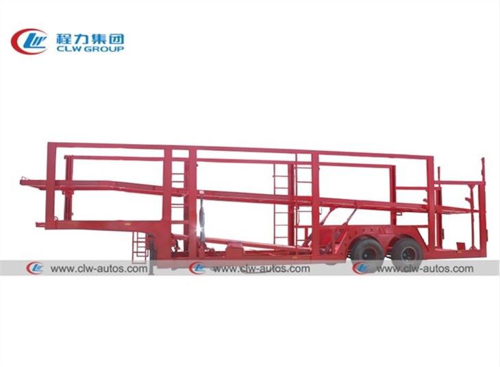 2 Axle 6 Or 8 Cars Carrier Semi Trailer