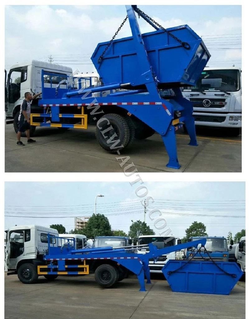 swing arm garbage truck working show
