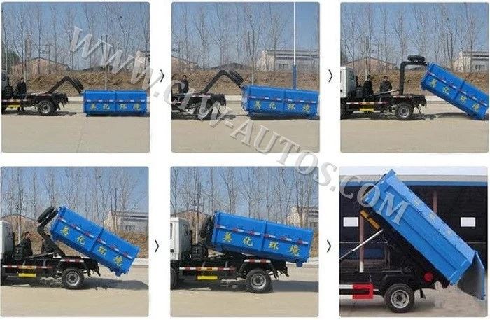 hook lift garbage truck working show