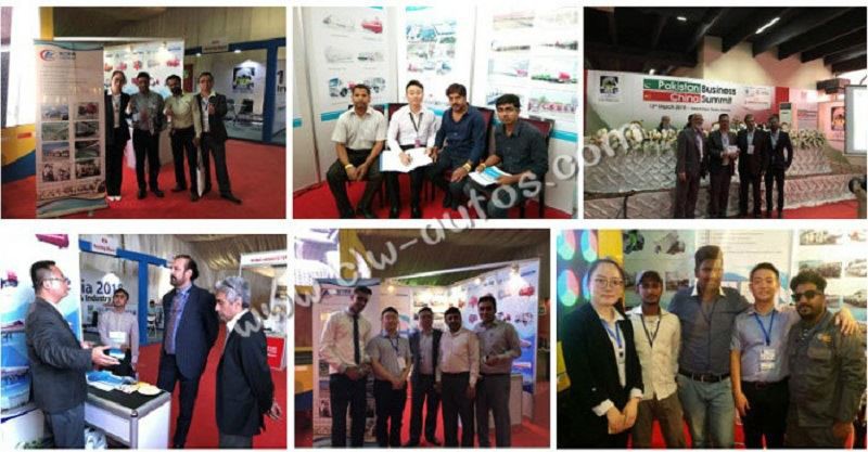 overseas exhibition of concrete trailer