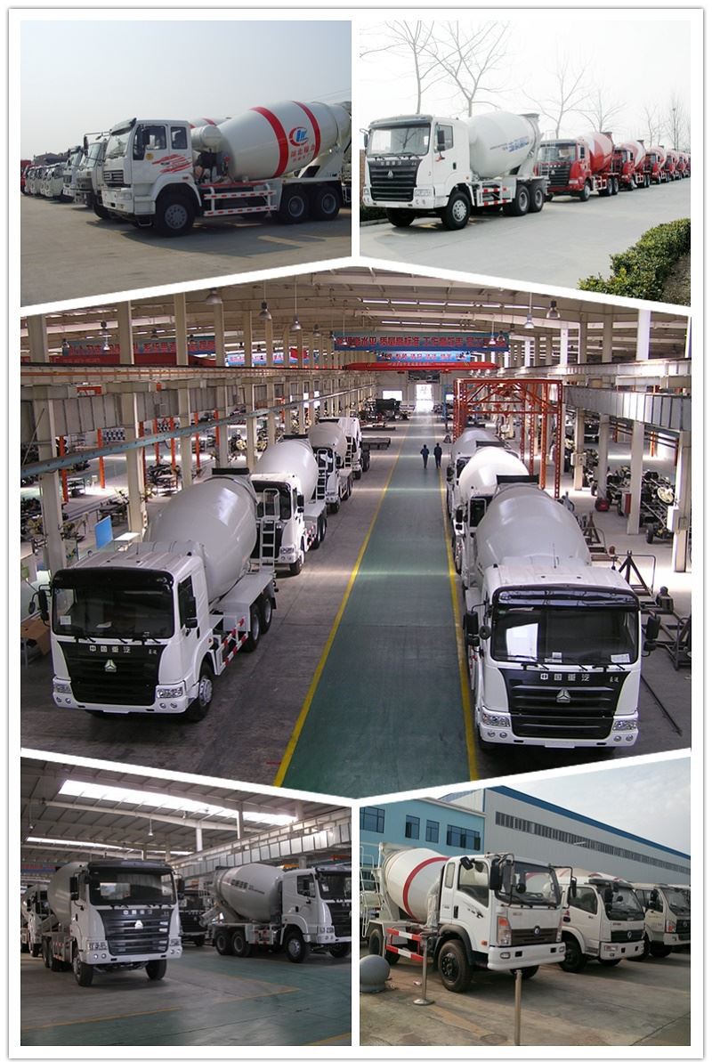 factory show of 12cbm concrete mixer trailer