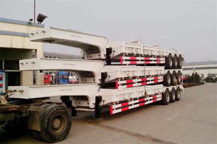 60TON Lowbed Semi Trailer Delivery 