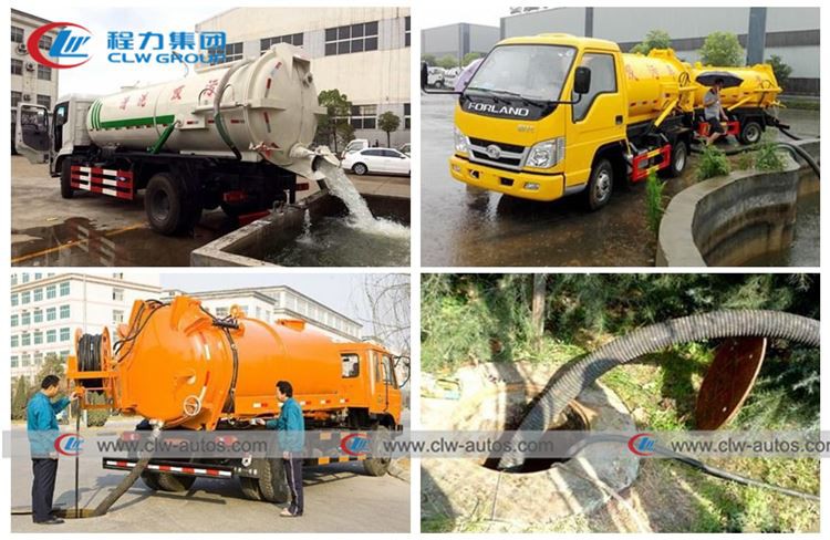 sewage suction truck working show0