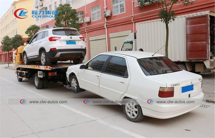 flatbed towing truck working show 01