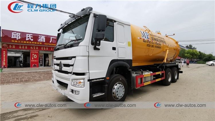 howo 6X4 20cbm vacuum sewer suction truck7