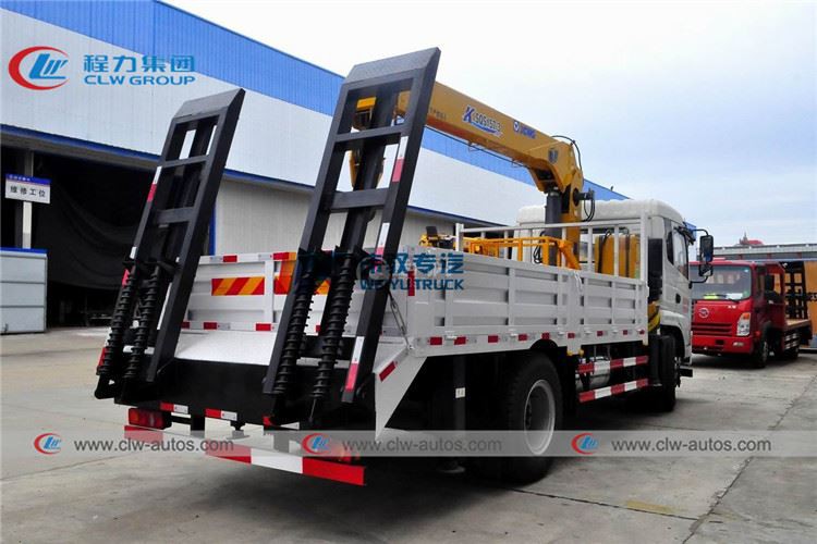 Dongfeng Cargo truck with telescopic boom 6.3tons XCMG crane and rear ladder13