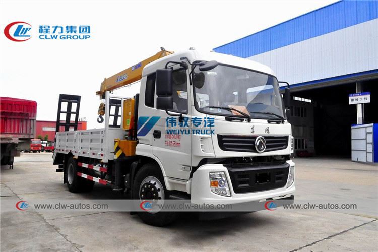 Dongfeng Cargo truck with telescopic boom 6.3tons XCMG crane and rear ladder14