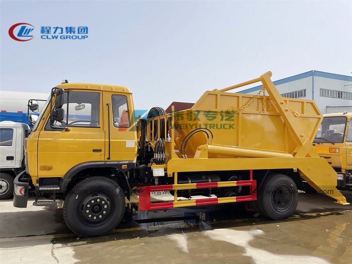 dongfeng swing arm skip loader waste collection truck