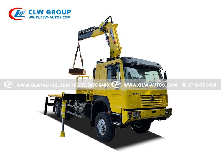 HOWO 6x6 16T Folding Boom Crane Truck