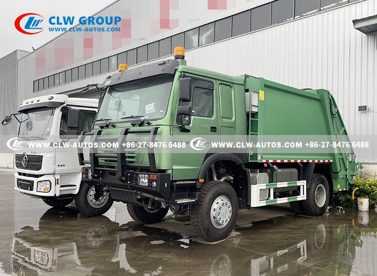 Off Road 10cbm Garbage Compactor Truck 1 3