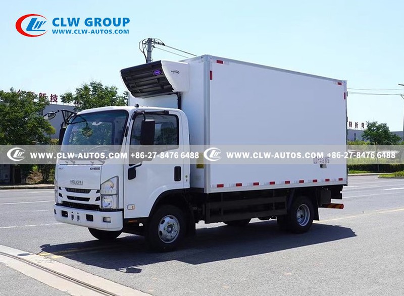 ISUZU 10cbm Refrigerated Van Truck With Hydraulic Tailplate 4