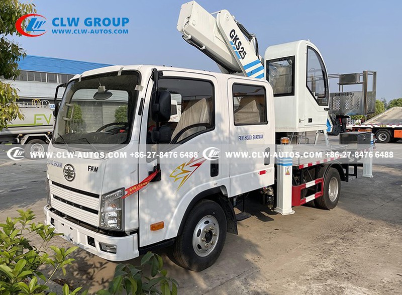 FAW 25M Aerial Work Vehicle With Telescopic Crane 12 FAW 25M Aerial Work Vehicle With Telescopic Crane 12