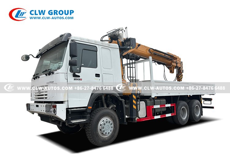 Sinotruk 6X6 Crane Truck with Drilling Pipe 