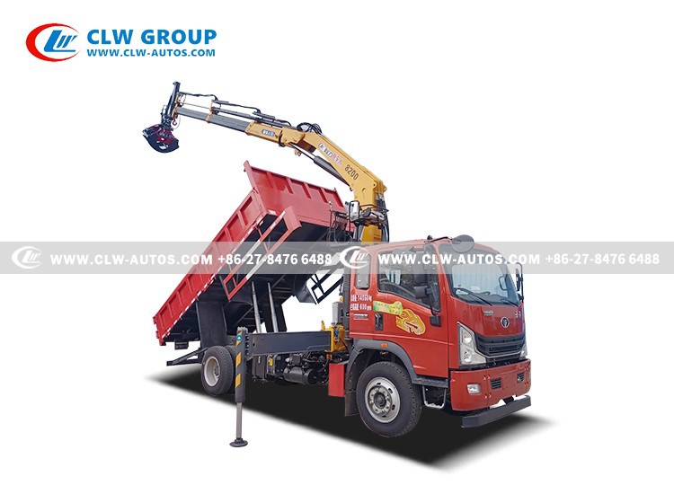 DONGFENG CRANE TRUCK WITH WOOD GRABBER 