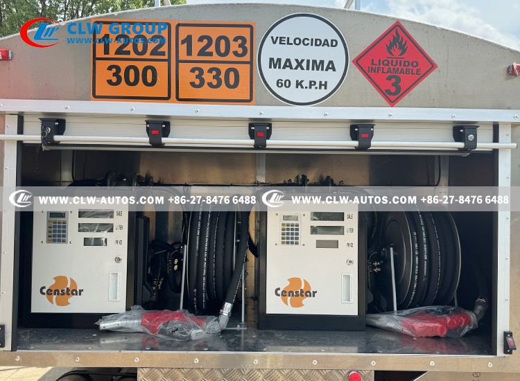 4000L Oil Refueling Truck cafu design aliminum alloy tank foton aumark s cummins engine 141HP 2 dispenser 2