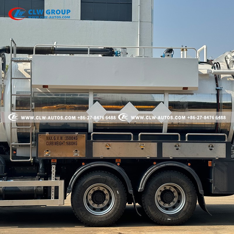 ISUZU 6X4 15M3 Stainless Steel Vacuum Sewage Jetting Truck 11 ISUZU 6X4 15M3 Stainless Steel Vacuum Sewage Jetting Truck 11
