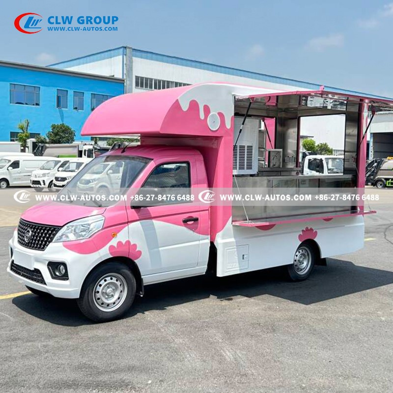 FOTON 4x2 Mobile Food Truck Mini Ice Cream Vending Vehicle with Insulated Cargo Body 4