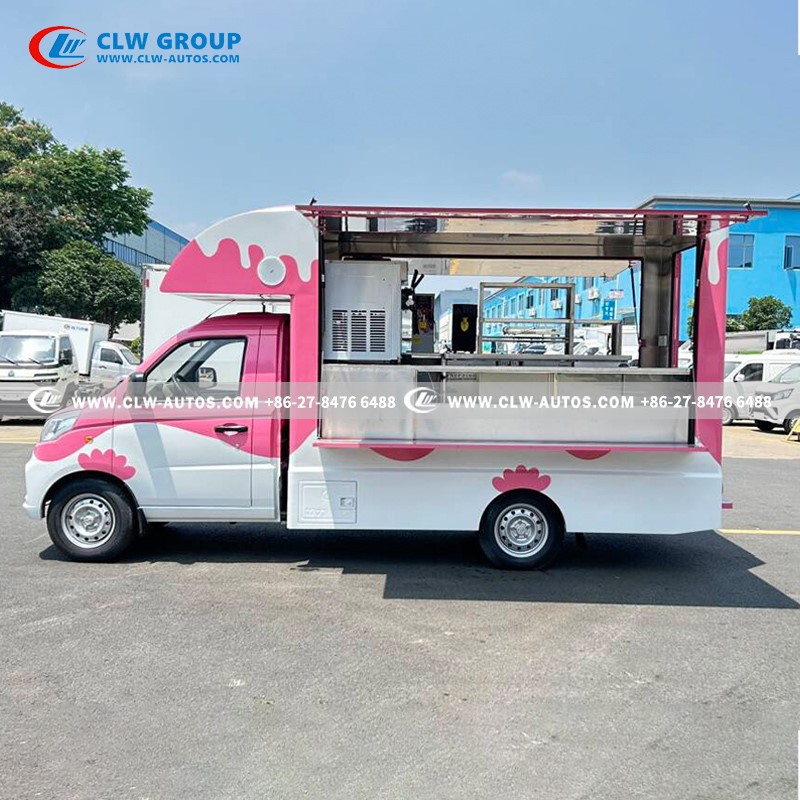 FOTON 4x2 Mobile Food Truck Mini Ice Cream Vending Vehicle with Insulated Cargo Body 5