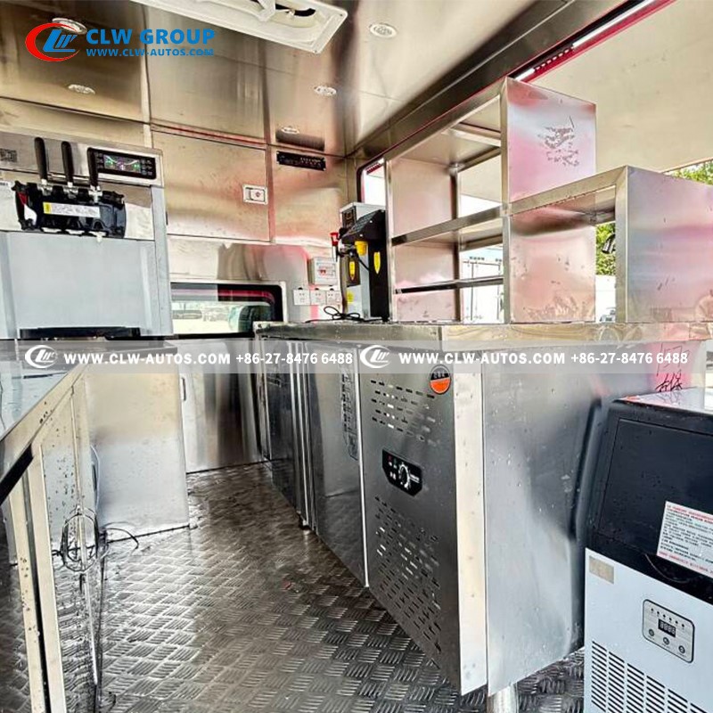 FOTON 4x2 Mobile Food Truck Mini Ice Cream Vending Vehicle with Insulated Cargo Body 14