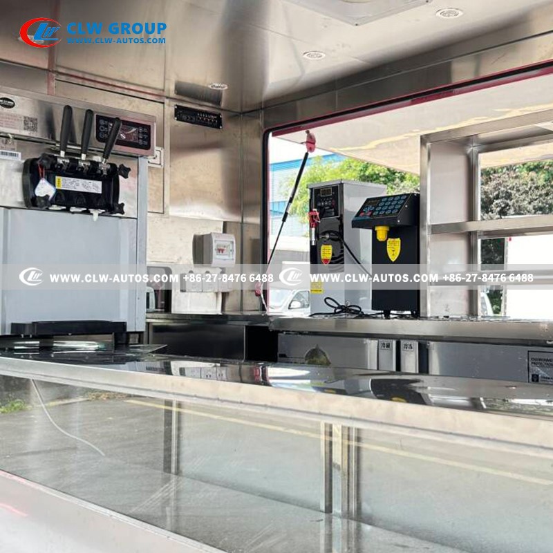 FOTON 4x2 Mobile Food Truck Mini Ice Cream Vending Vehicle with Insulated Cargo Body 13