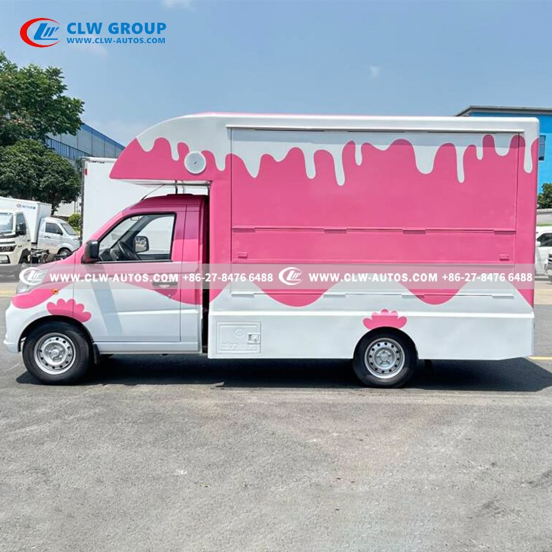 FOTON 4x2 Mobile Food Truck Mini Ice Cream Vending Vehicle with Insulated Cargo Body 9