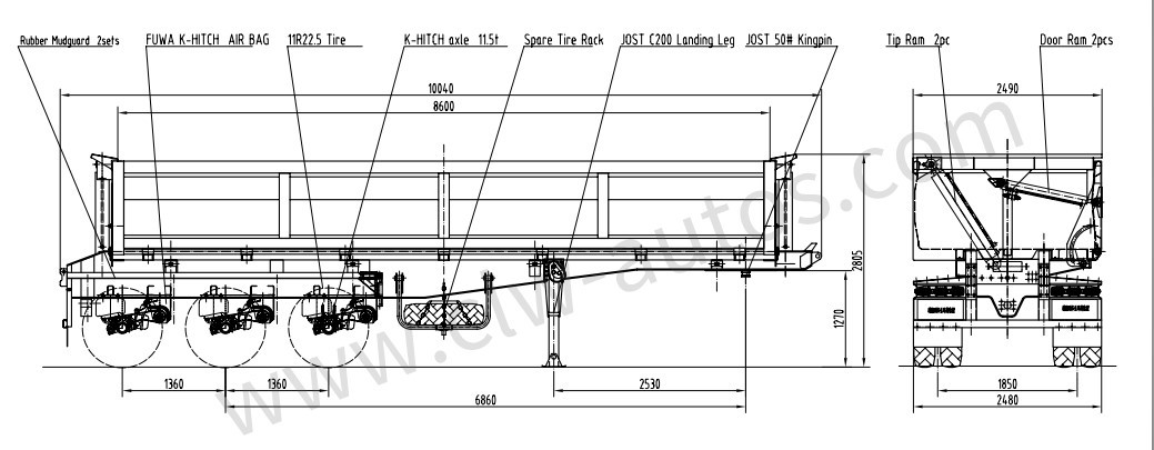 Tipper Trailer drawing Tipper Trailer drawing