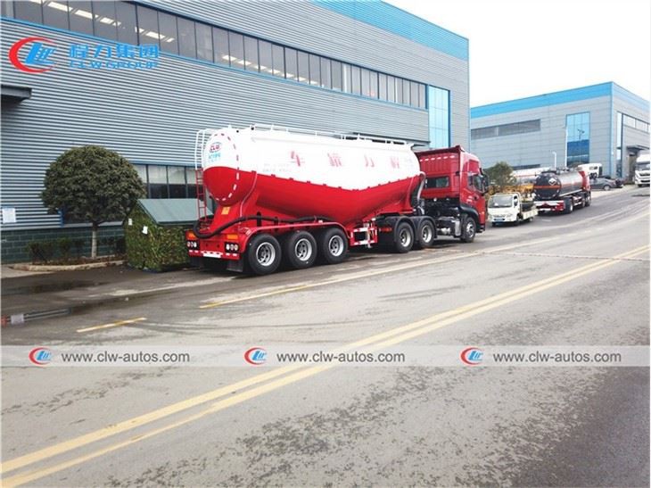 27500 Liters Bulk Cement Tanker Semi-trailer With Tractor Truck