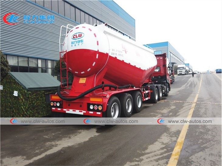 27500 Liters Bulk Cement Tanker Semi-trailer With Tractor Truck