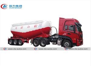 27500 Liters Bulk Cement Tanker Semi-trailer With Tractor Truck