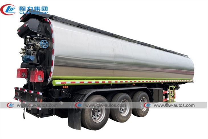 3 Alxe 40000liters Stainless Steel Bitumen Tanker Semi Trailer