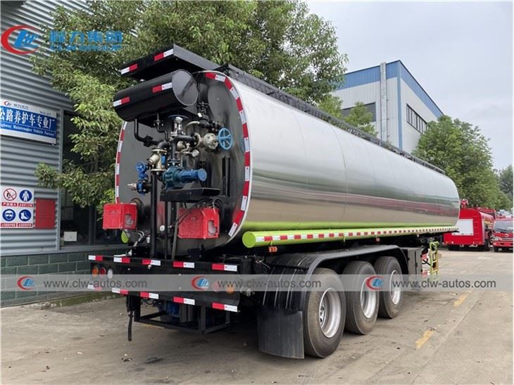 3 Alxe 40000liters Stainless Steel Bitumen Tanker Semi Trailer