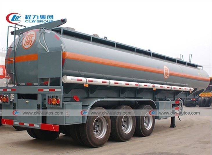3 Axle 18CBM Chemical Acid Tank Semi Trailer