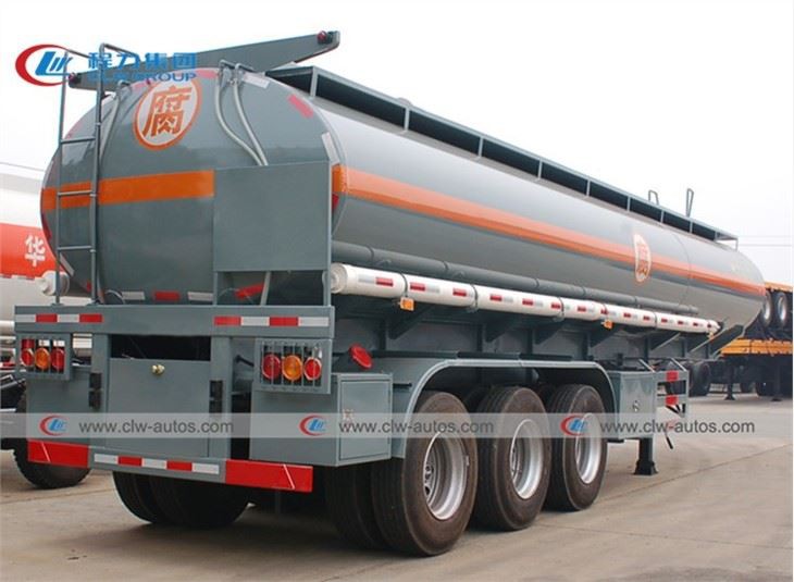 3 Axle 18CBM Chemical Acid Tank Semi Trailer