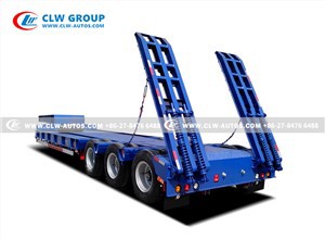 3 Axle 60 Tons Low Bed Loader Lowboy Semi Trailer